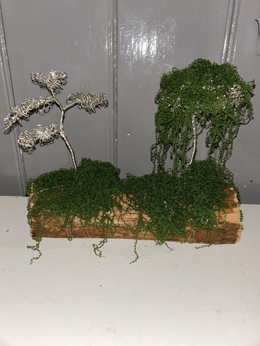 Wire bonsai tree with weeping - wire,