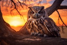 Owl Bird Canvas Picture Print
