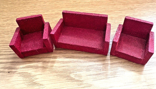 Doll house vintage wooden red - doll,