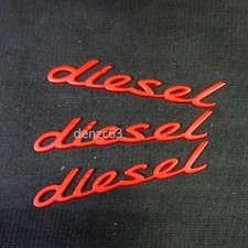 3x Red diesel Matte Metal