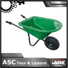 New Child Kids Deep 20L Wheelbarrow - Green / Black - Toy, Play, Farm, Gardening