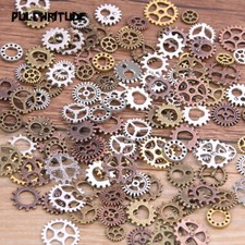 20 x Cog Wheel Charms Metal