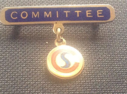 Vintage enamel bar badge pin - enamel,