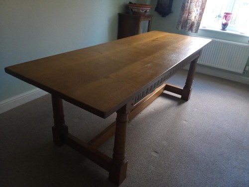 Vintage solid oak refectory
