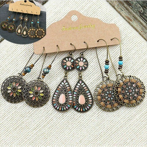 Pairs set drop earrings - drop,