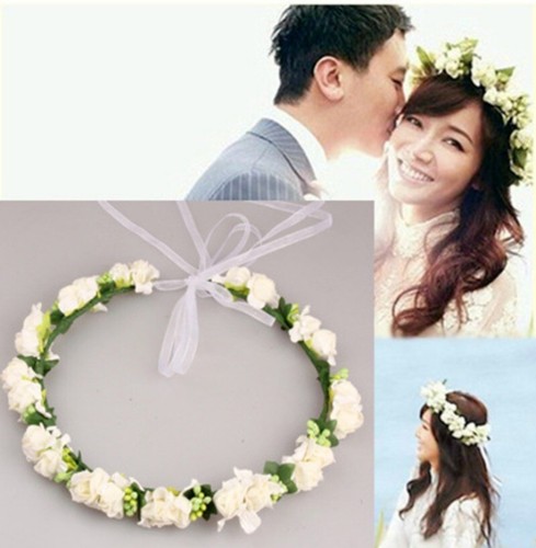 New flower head garland hair - new,