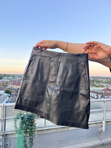 Black faux leather mini - leather,