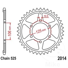 JT Rear Sprocket 37 T 525 P