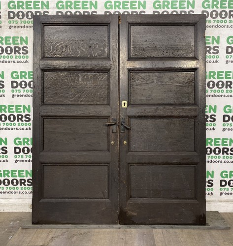Oak double french doors - double, solid