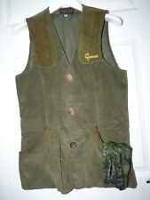 Gunmark Shooting Vest 38" with Gloves (S) Green Waistcoat Gilet