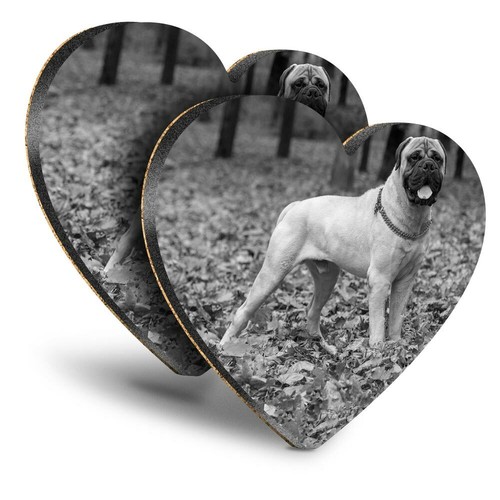 Heart mdf coasters bw - coasters,