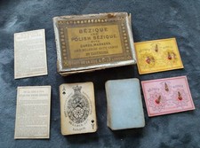 Antique De La Rue Polish Bezique  Cards & Markers - complete 