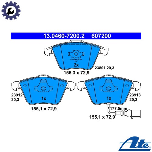 Brake pad set disc - set,