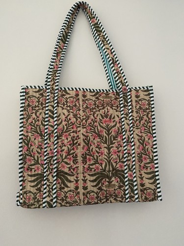 Small tote bag indian quilted - small, ,indian