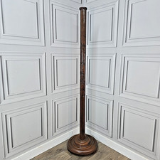 Retro Vintage Chinese Carved Camphor Wood Floor Lamp Standard – Oriental Light