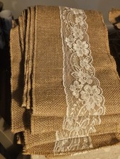 X10 Hessian And Lace Table Runners