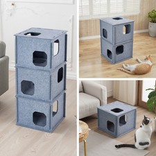 Stackable Felt Cat Tunnel