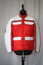Vtg 70's ixs vera pelle canvas & Leathers motocross racing biker jacket medium