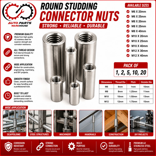 Round studding connector - studding,