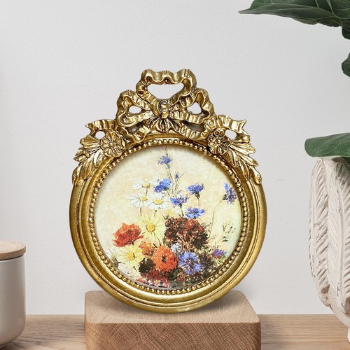 Antique photo frame round - antique,