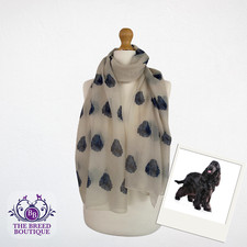 BLACK COCKER SPANIEL SCARF