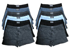 1-12 Premium 100%Cotton Anti-Allergy Mens Boxer Shorts Button Fly Underwear