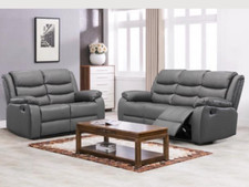 Grey Recliner Sofa 3 2 Seater