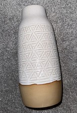 NEXT AZTEC EMBOSSED TWO-TONE GLAZE VASE