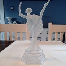 Beautiful Frosted Italian Royal Crystal Rock Ballerina 27cm Tall