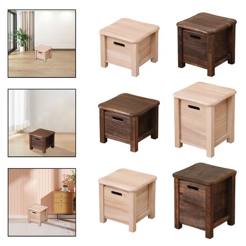 Wooden storage stool - stool, shoe