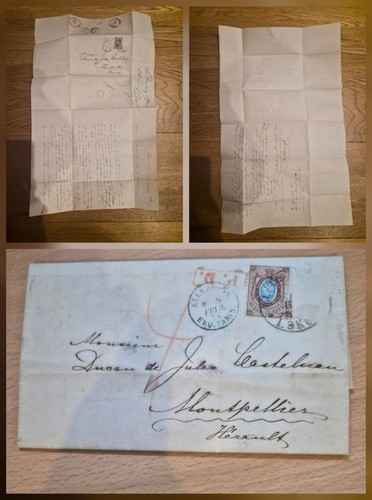 1874 french postal history - french,