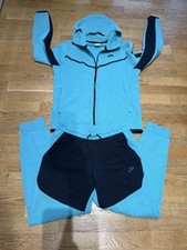 Nike Tech Fleece Tracksuit  Turquoise Blue/Black Medium