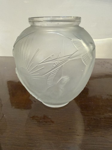 Satin glass ovoid vase - satin, with
