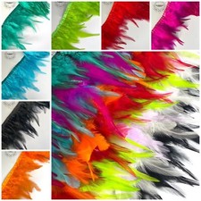 1m ROOSTER HACKLE HEN FEATHER FRINGE TRIM FASCINATOR MATERIAL