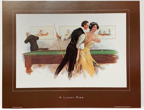 Romantic themed snooker - , print