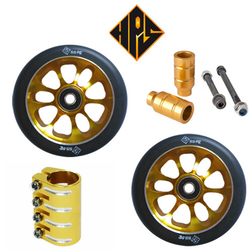 Stunt scooter set 110mm gold - set,