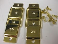 VINTAGE DANSETTE  RECORD PLAYER CABINET SPARES BRASS CHENEY HINGES SINGLE SLIDER