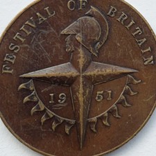 1951 Festival Of Britain Medallion 