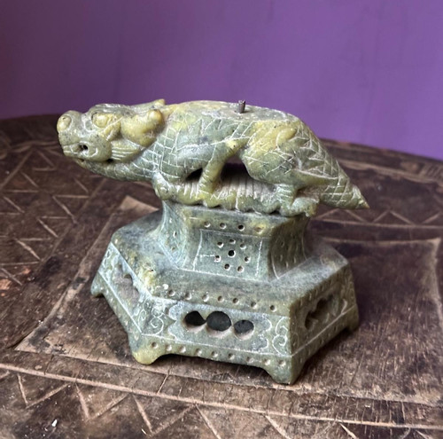 Vintage chinese carved green - vintage,