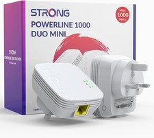STRONG POWERL1000DUOMINIUK 1000Mbps Mini Powerline Gaming TV Adapter Starter Kit