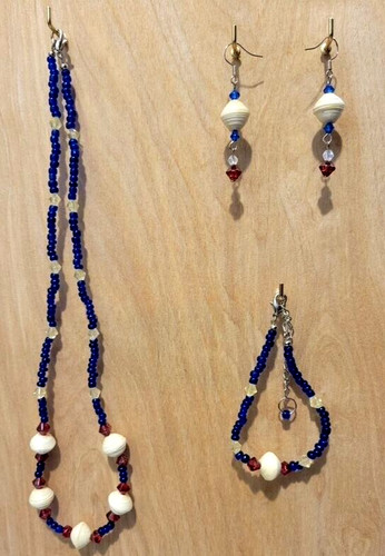 Paper bead piece set - paper, set-