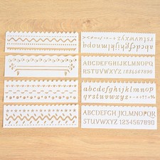  8 PCS Lace Ruler Template Child Letter Stencils Painting Templates