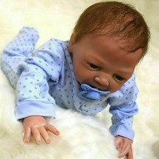 Handmade Reborn Newborn Baby Boy Dolls Silicone Vinyl Realistic Doll Xmas Gift
