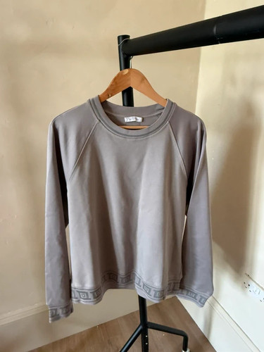 Taupe grey logo trim - grey, logo-trim