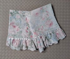 Pair of Osman Vintage Floral Country Core pillow Cases with frills