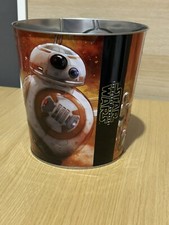 STAR WARS THE FORCE AWAKENS ODEON CINEMA PROMOTIONAL EMBOSED POPCORN TIN BB8
