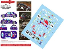 DECALS 1/43 REF 0063 PEUGEOT
