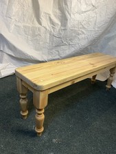 4ft Farmhouse Style Bench Solid Pine Handmade Varnished