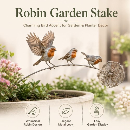 Metallic wrought iron bird - metallic,