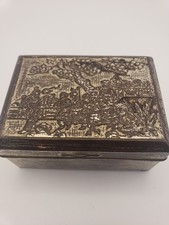 Vintage Japanese Metal Box Stamped On The Bottom Made In Japan